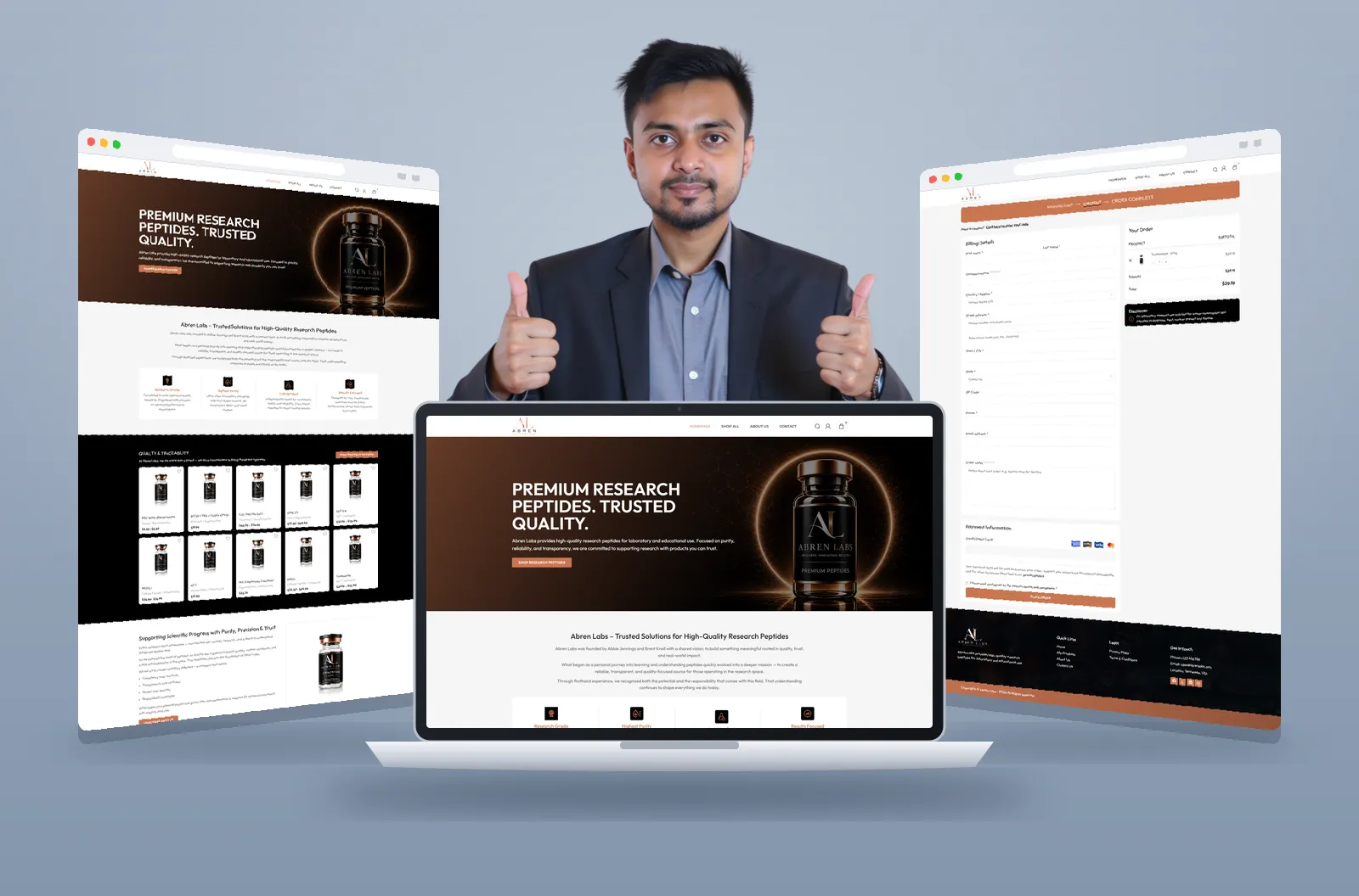 Alenlabs website mockup designed by Kazi Talat