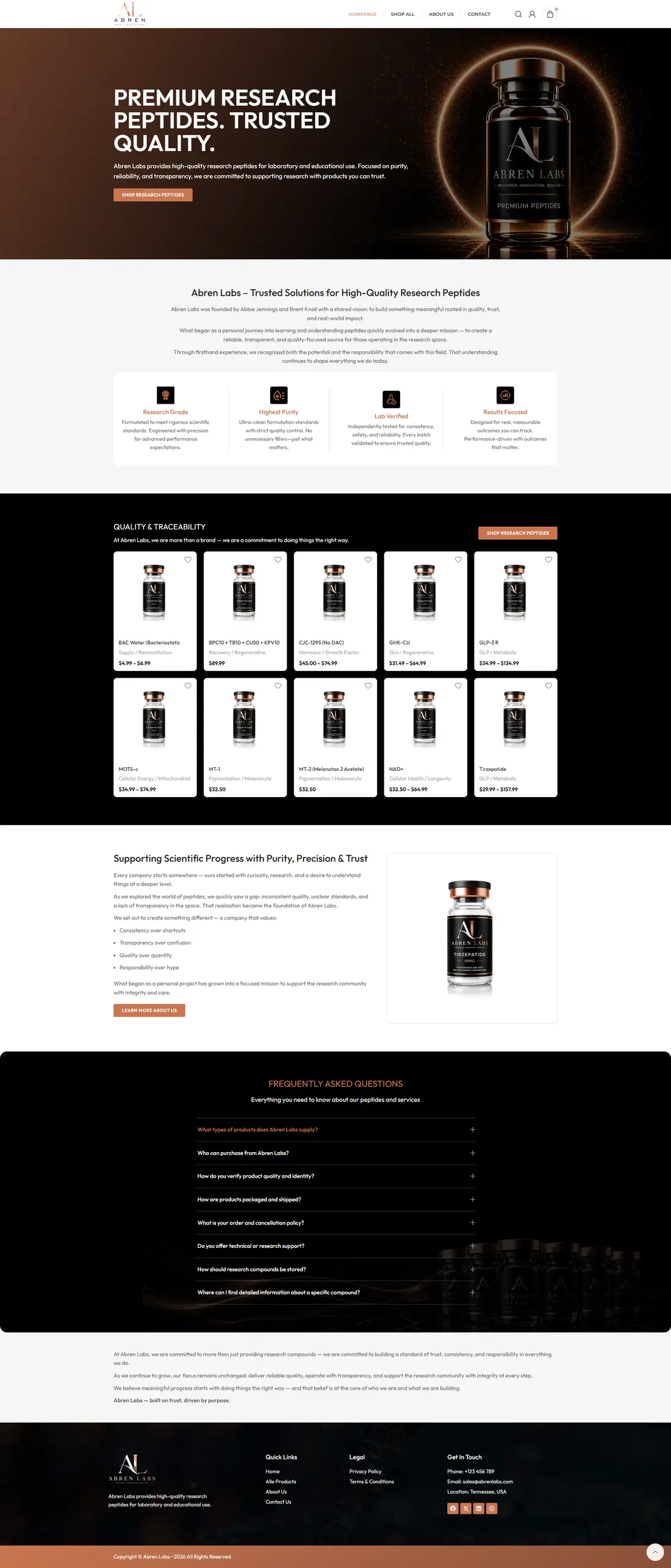 Alenlabs — Homepage page design