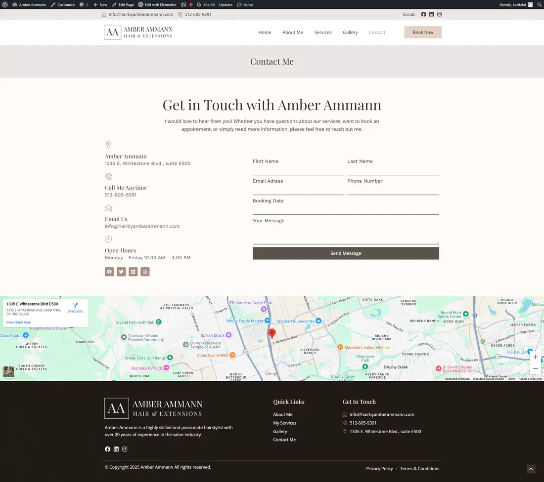 Amber Ammann — Page 3 page design