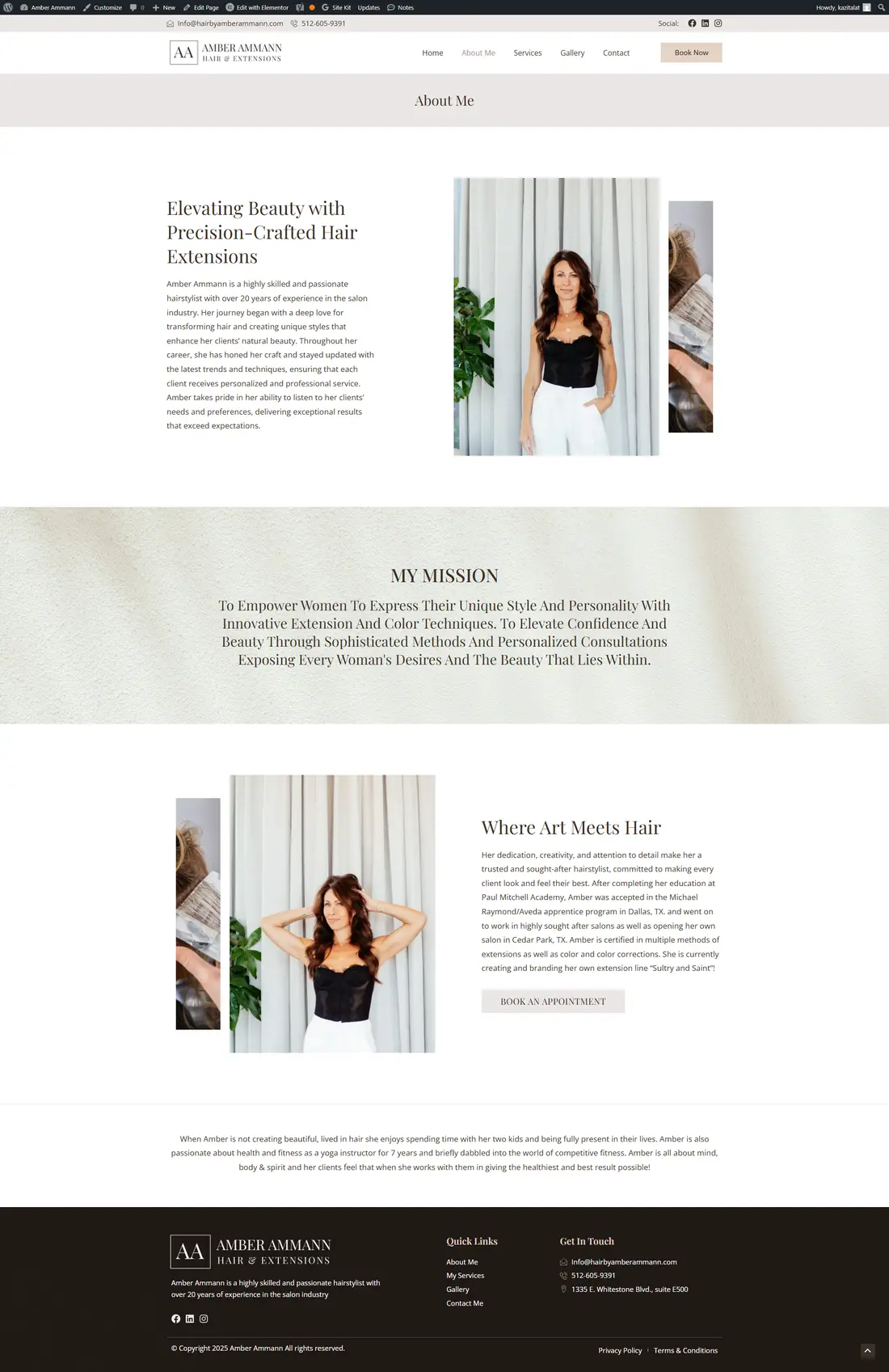 Amber Ammann — Page 5 page design