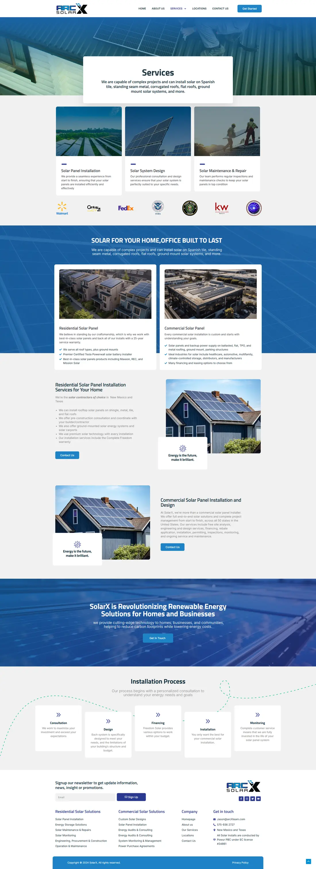 ARC Solar Energy — Page 3 page design