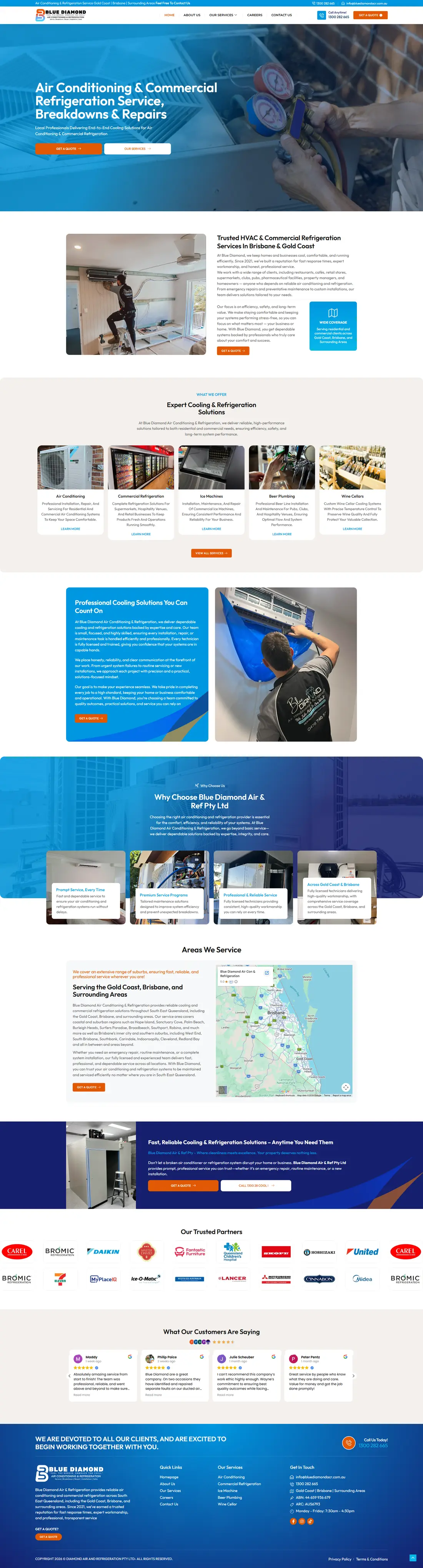 Blue Diamond Air & Refrigeration — Page 4 page design