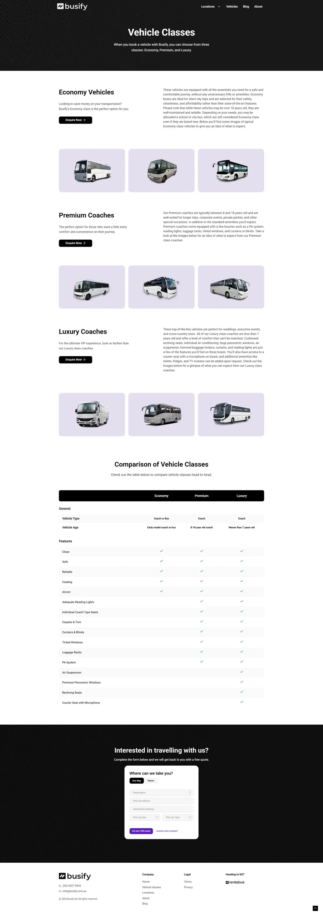 Busify — Page 3 page design