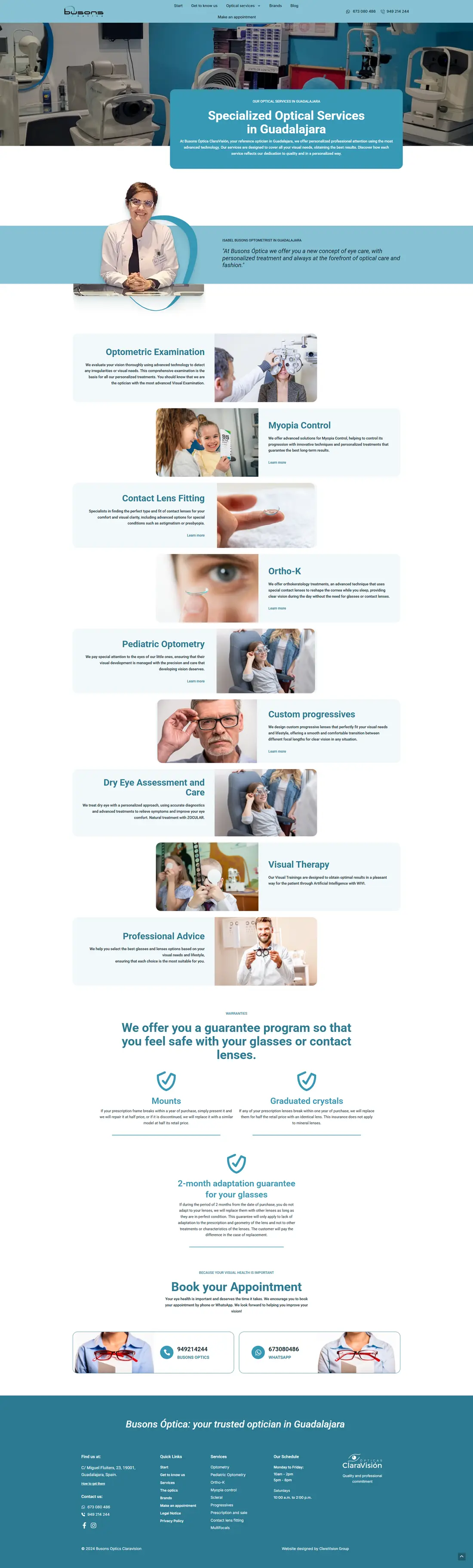 Busons Óptica — Page 3 page design