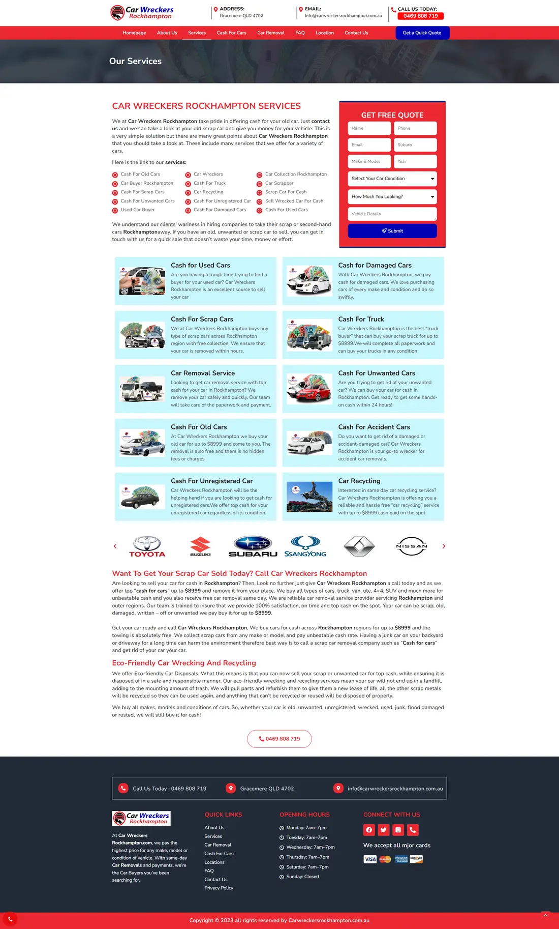 Car Wreckers Rockhampton — Page 3 page design
