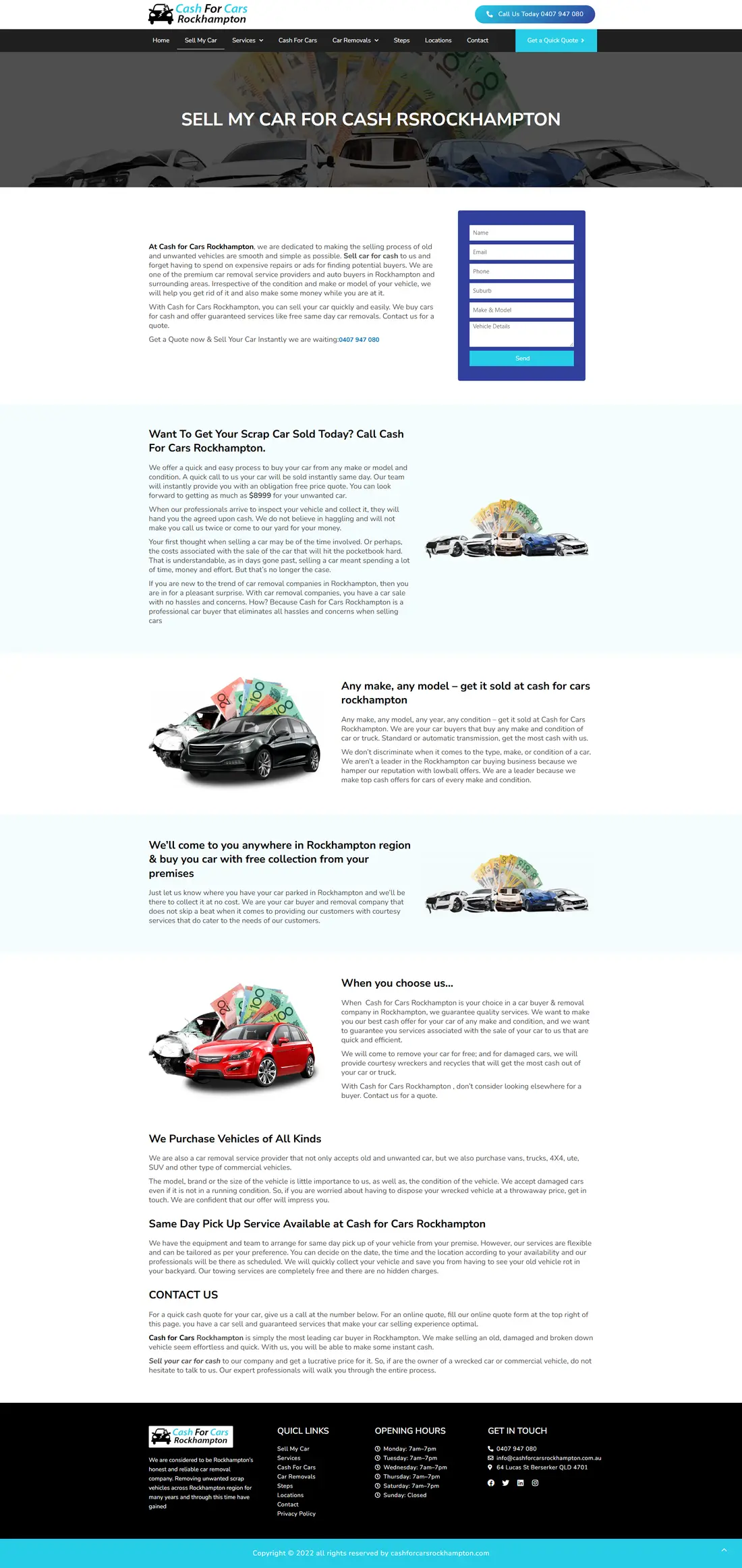 Cash For Cars Rockhampton — Page 3 page design