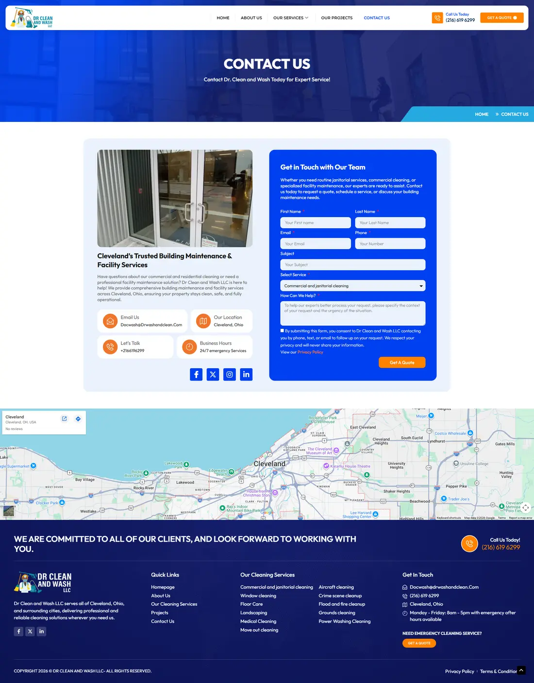 Dr Clean and Wash — Page 2 page design