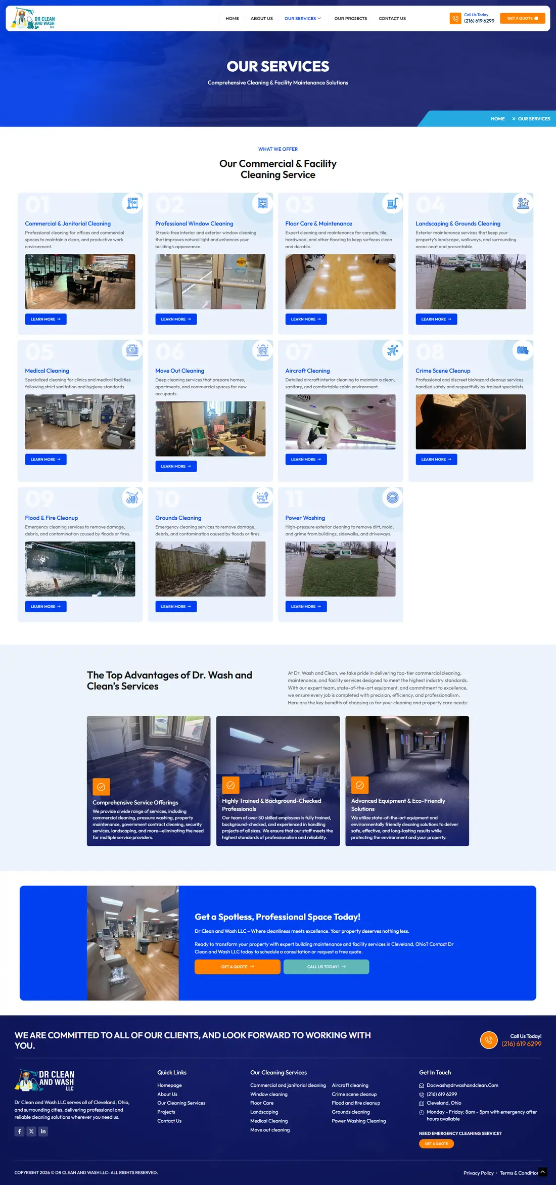 Dr Clean and Wash — Page 5 page design