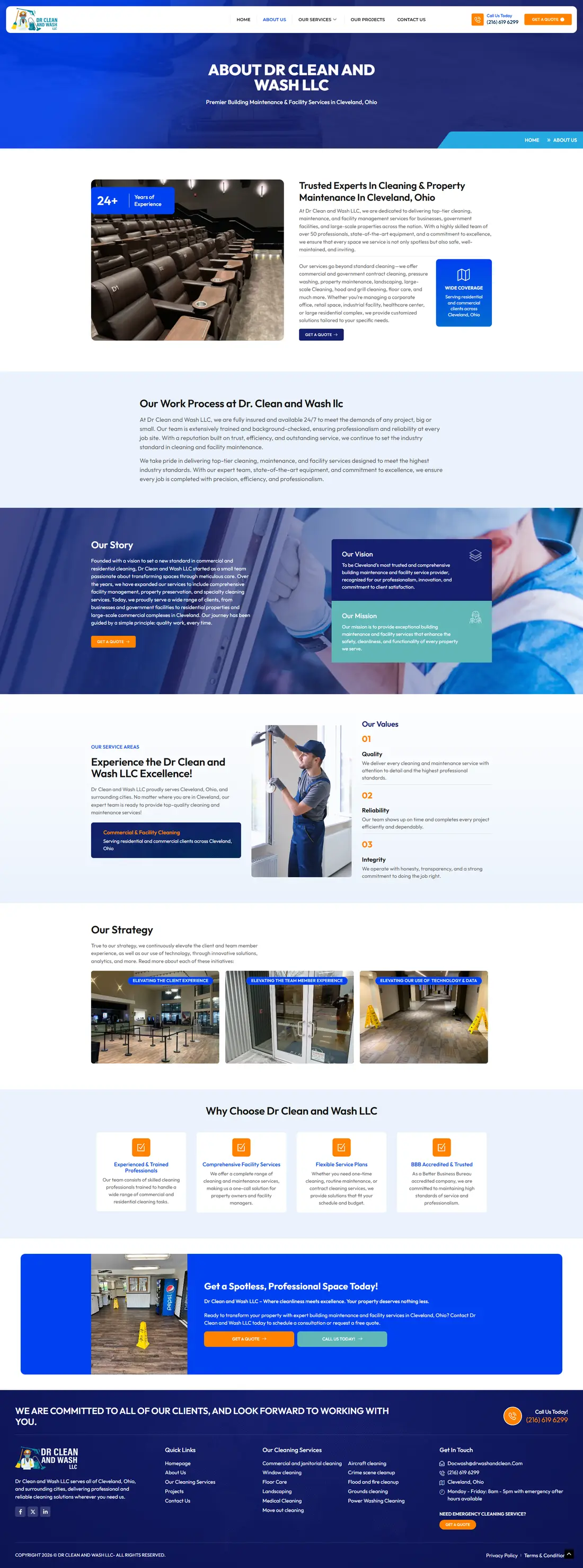 Dr Clean and Wash — Page 6 page design