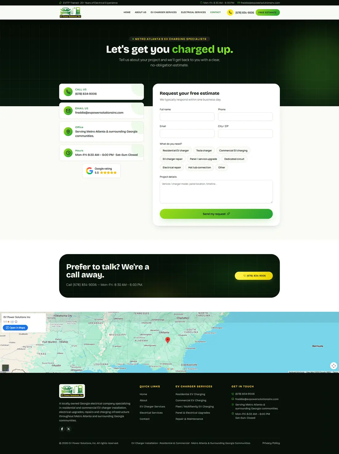 EV Power Solutions — Page 2 page design