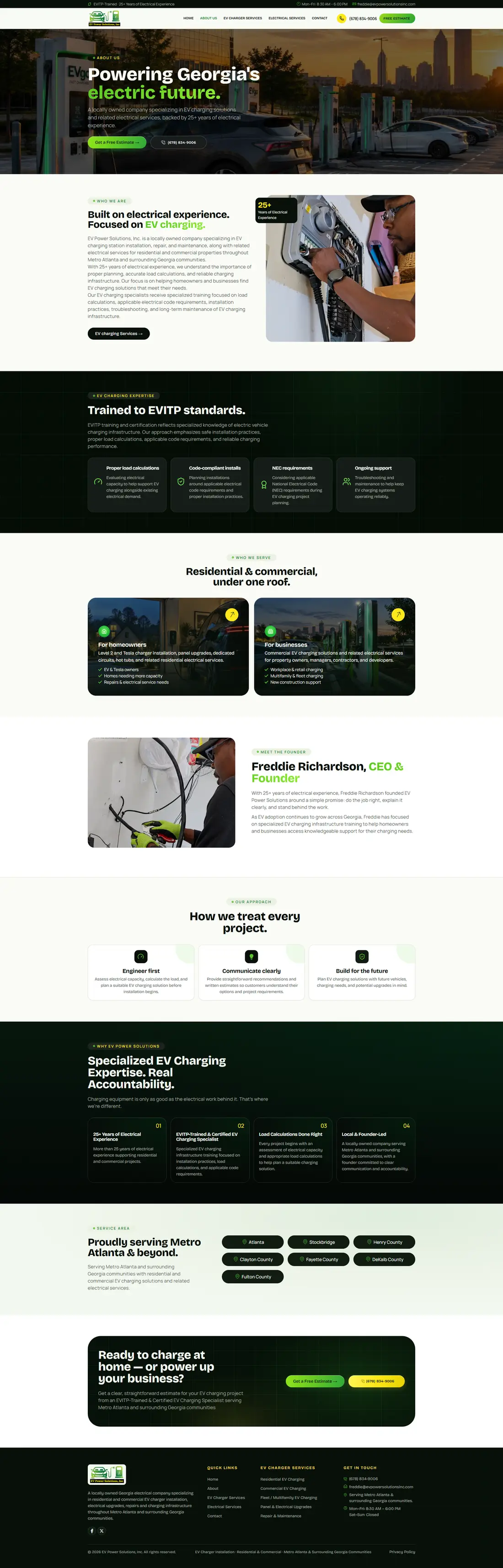 EV Power Solutions — Page 3 page design