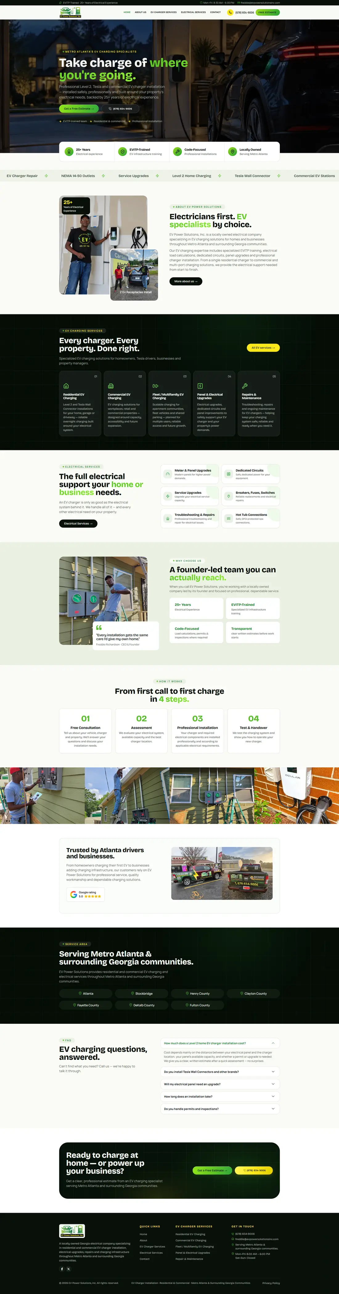 EV Power Solutions — Page 4 page design
