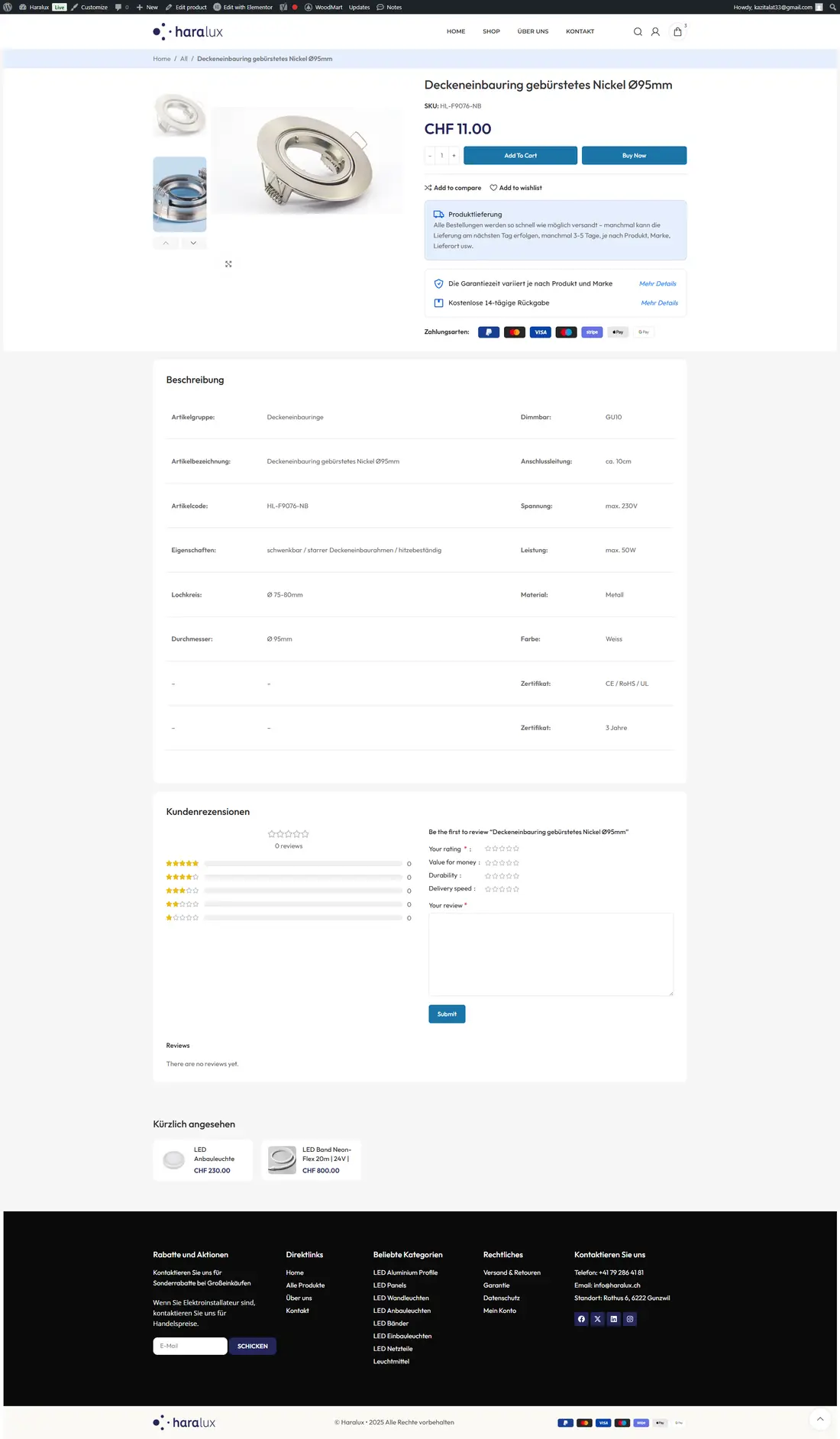 Haralux — Page 2 page design