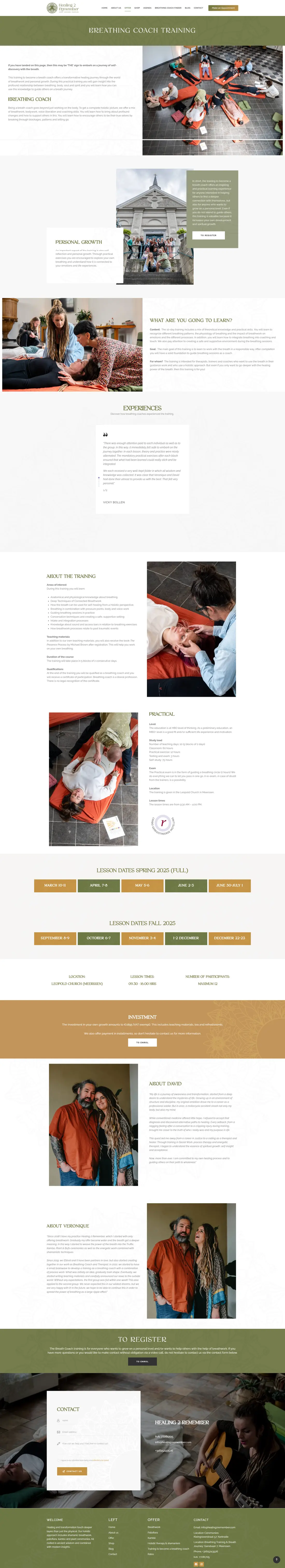 Healing2Remember — Page 3 page design