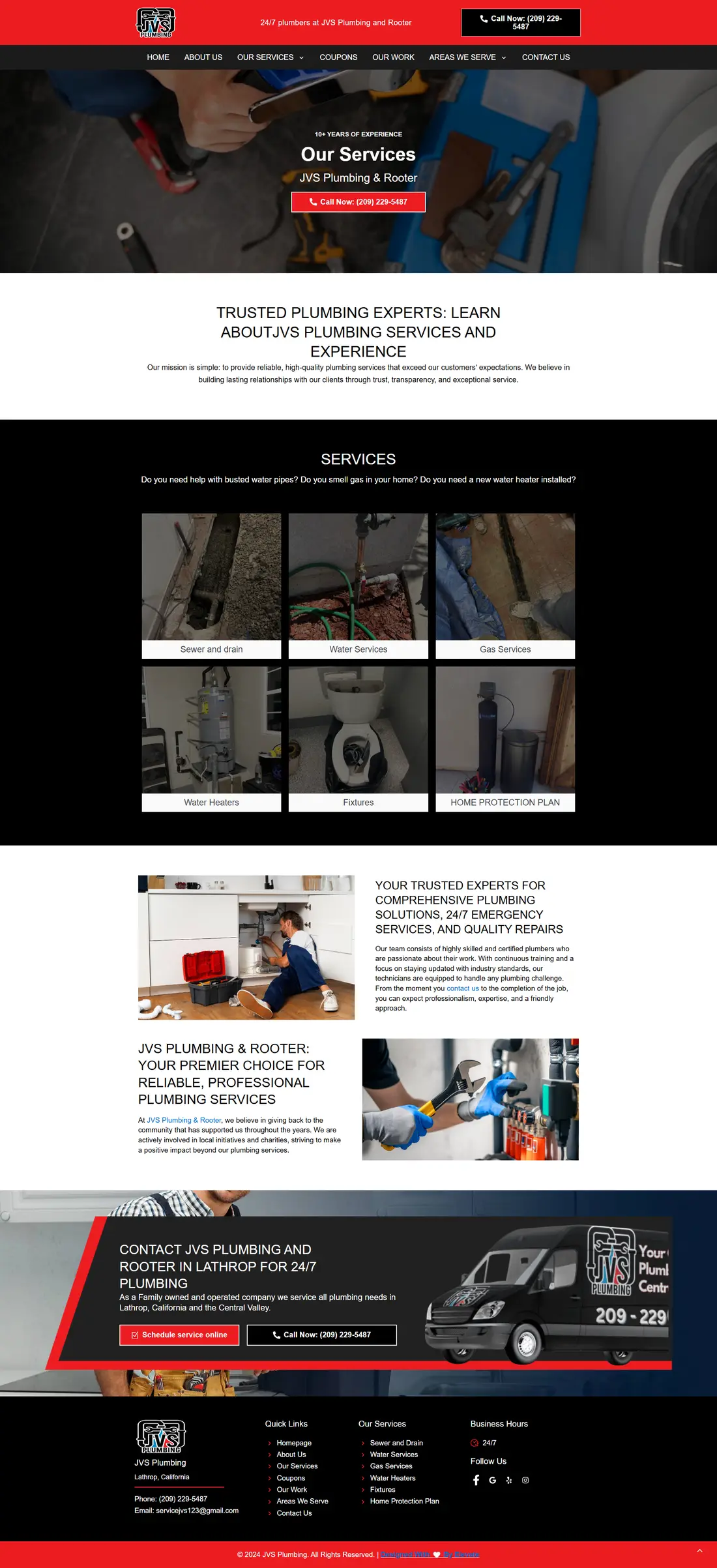 JVS Plumbing Contractors — Page 2 page design