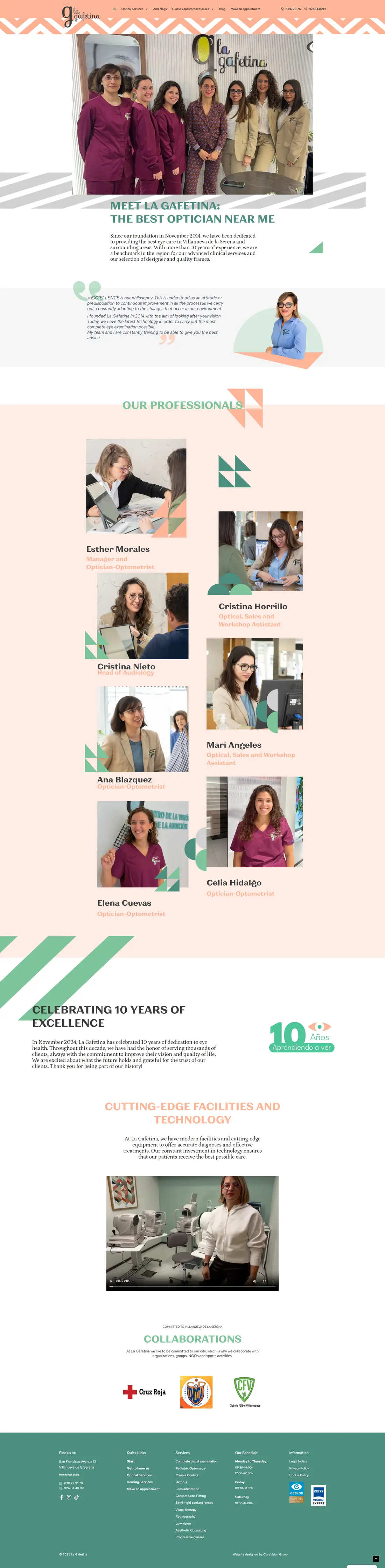La Gafetina Optics & Hearing — Page 3 page design