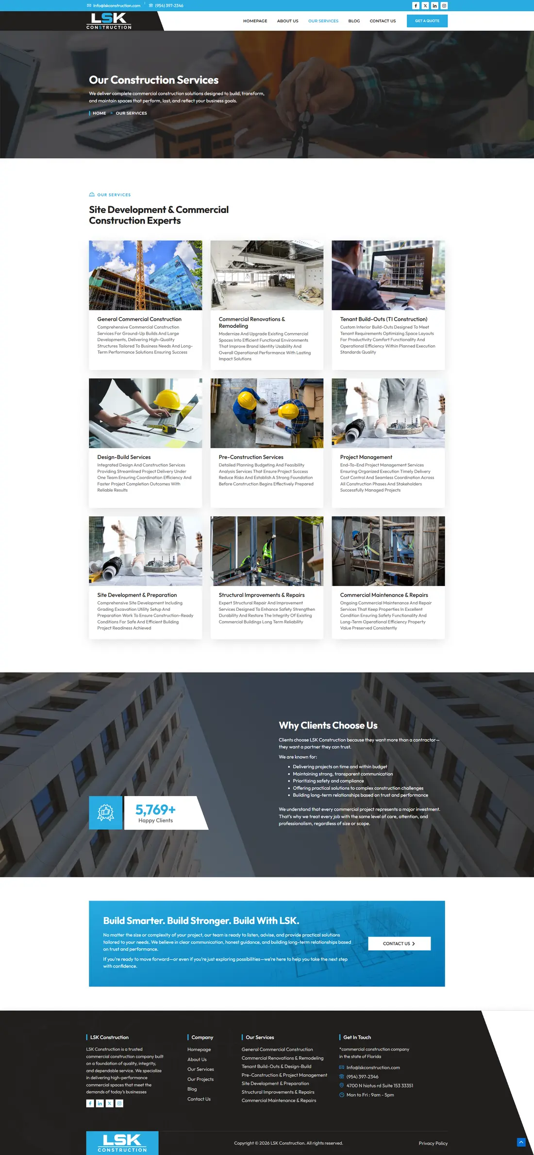 LSK Construction — Page 2 page design
