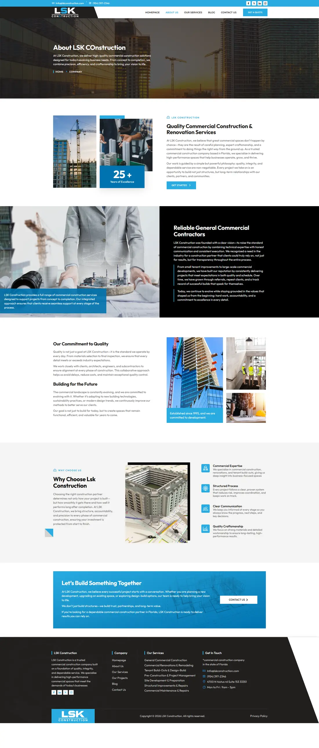 LSK Construction — Page 3 page design