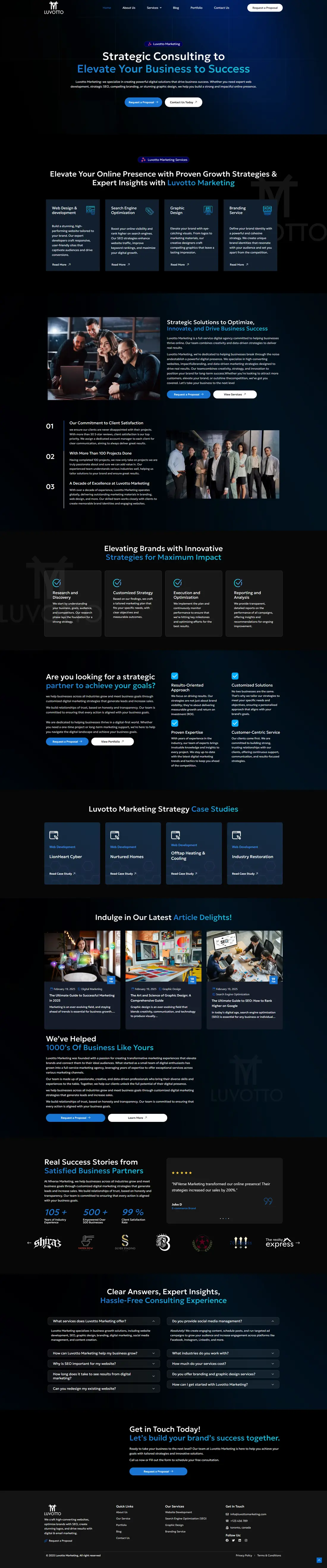 Luvotto Marketing — Page 2 page design