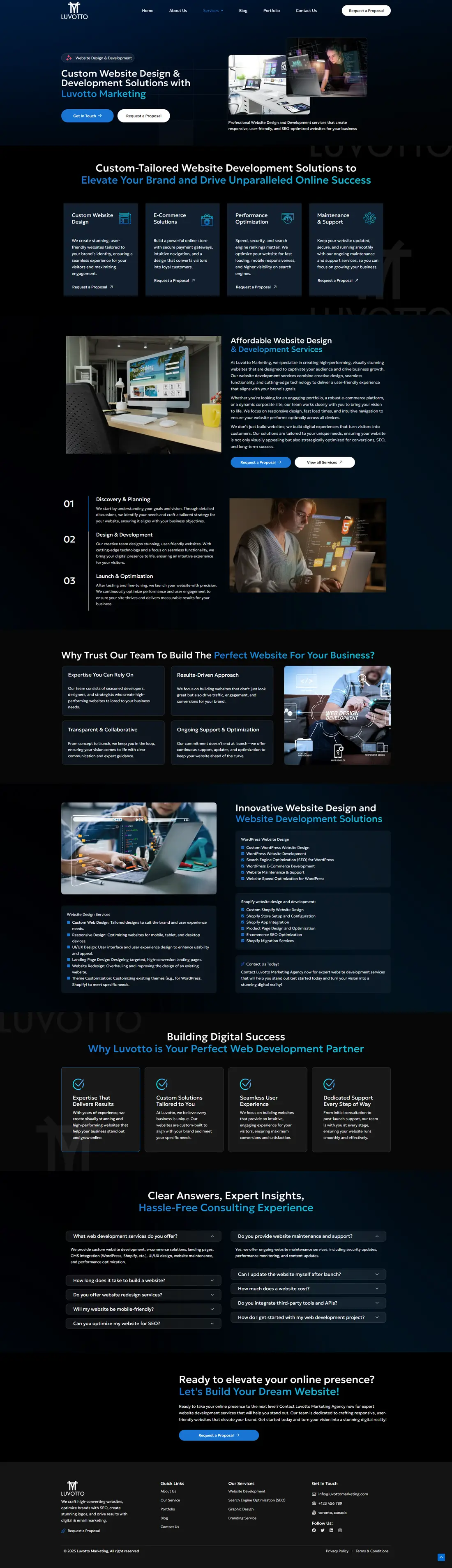 Luvotto Marketing — Page 3 page design