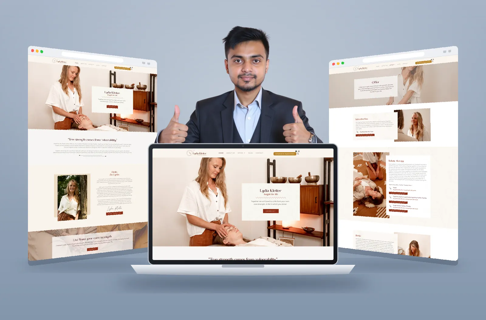 Lydia Kleiter — Insight for Life website shown on laptop and browser mockups