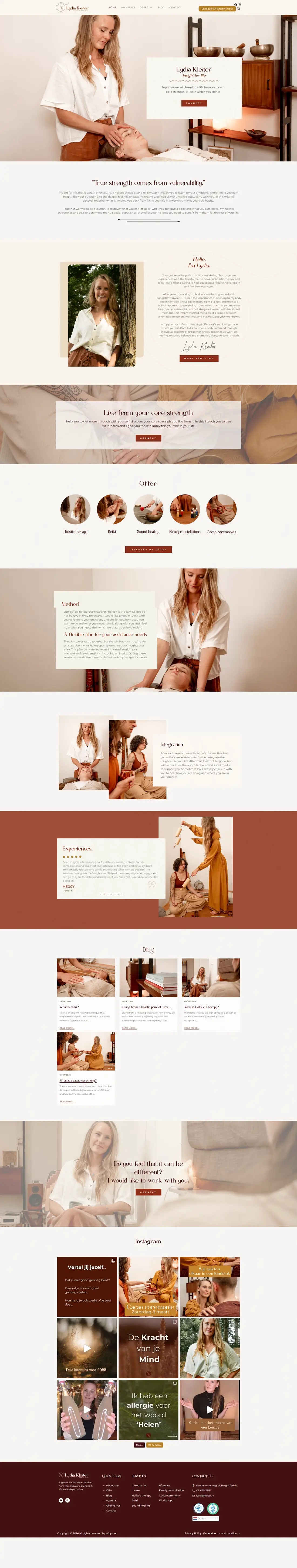 Lydia Kleiter — Insight for Life — Homepage page design