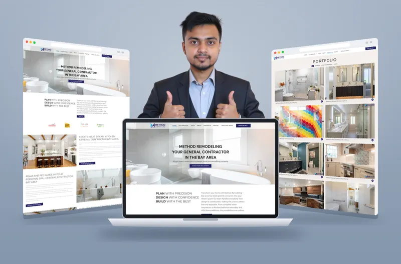 Method Remodeling website mockup designed by Kazi Talat