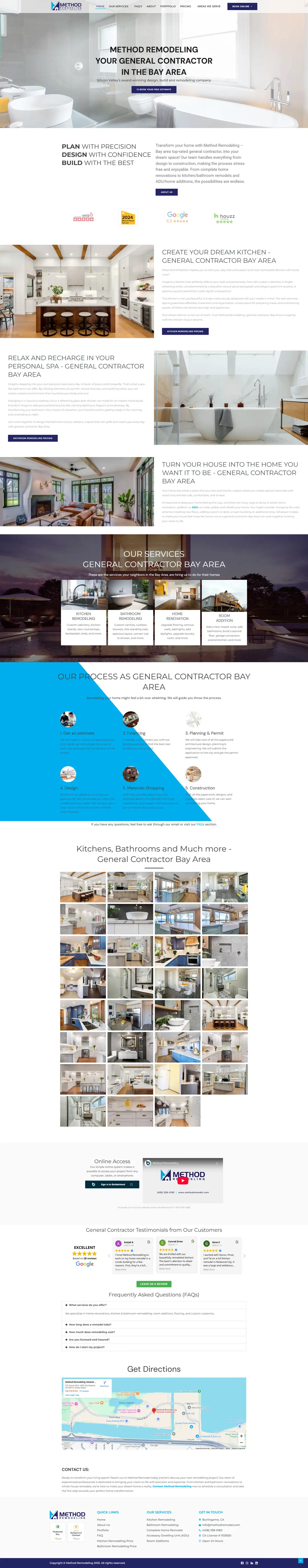 Method Remodeling — Homepage page design