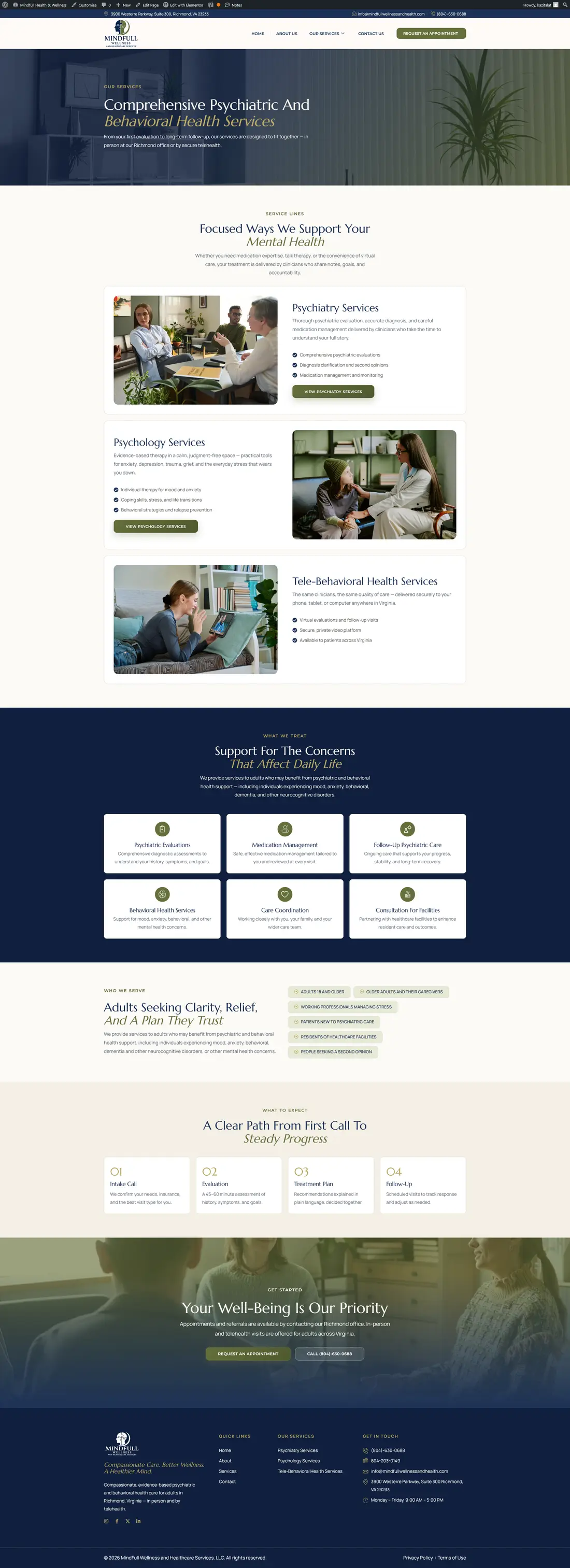 MindFull Wellness — Page 2 page design