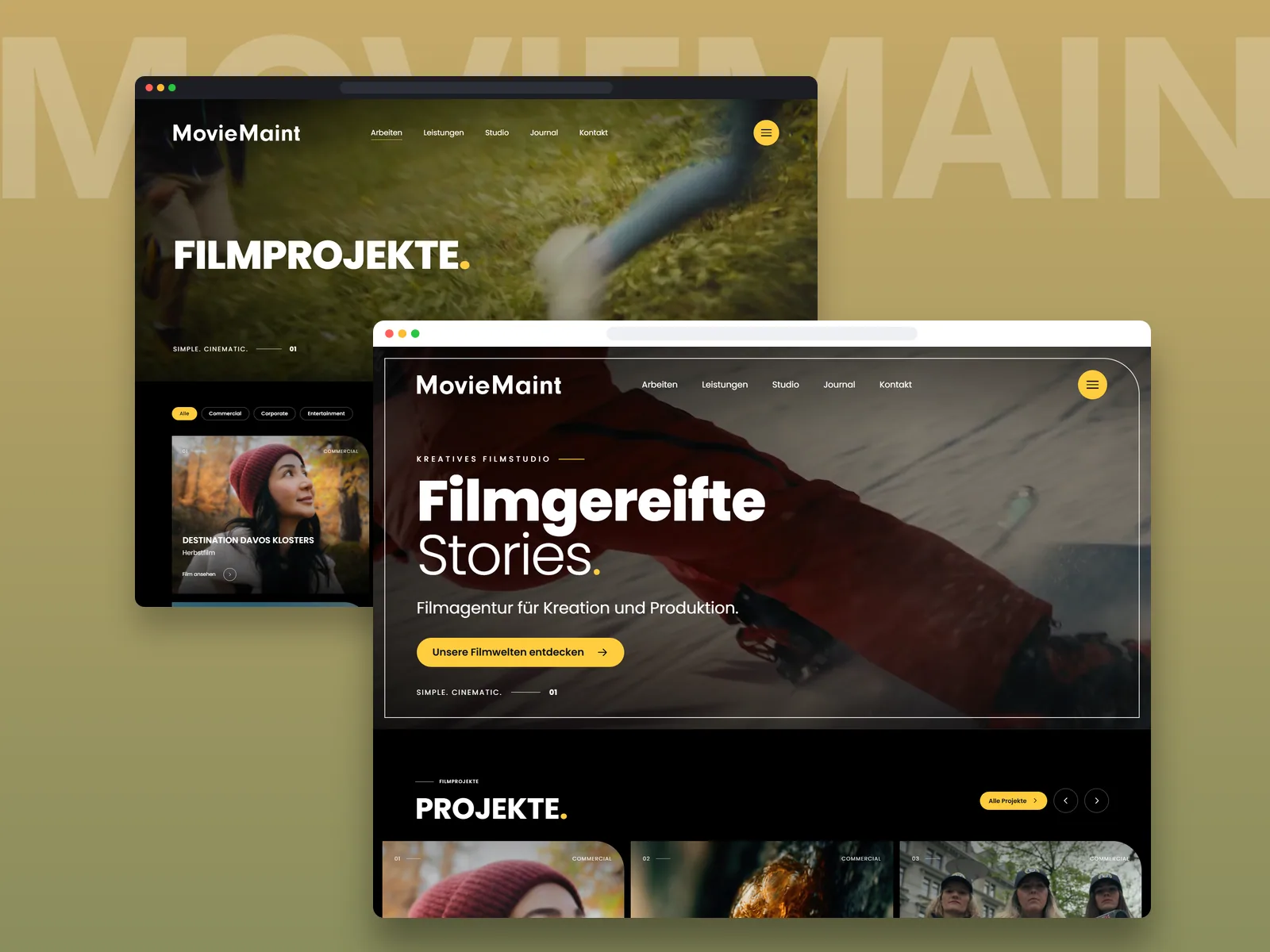 Agency Website page designs