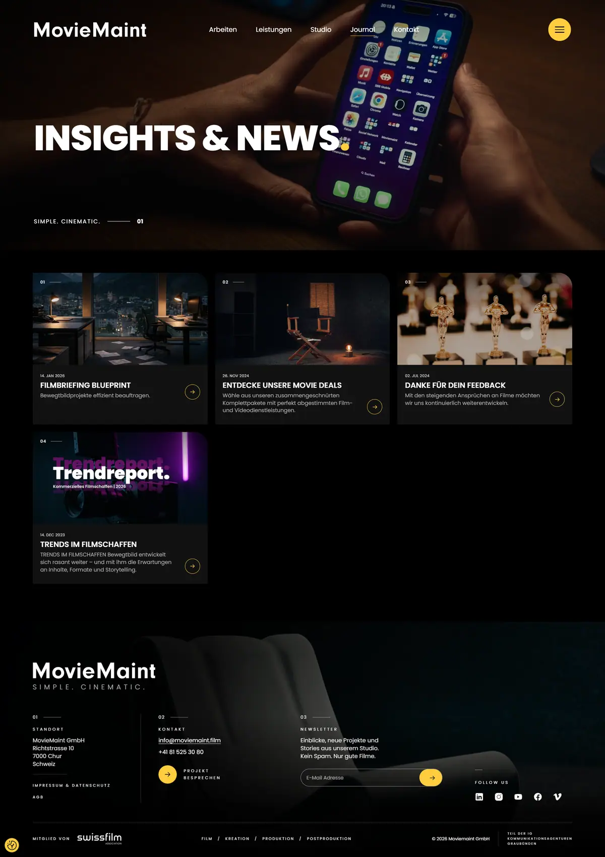 Agency Website — Journal design