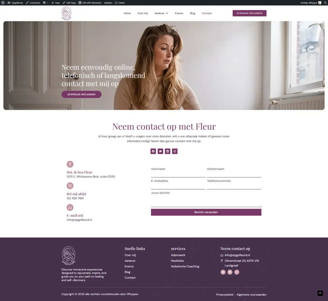 Opgefleurd Healing — Page 2 page design