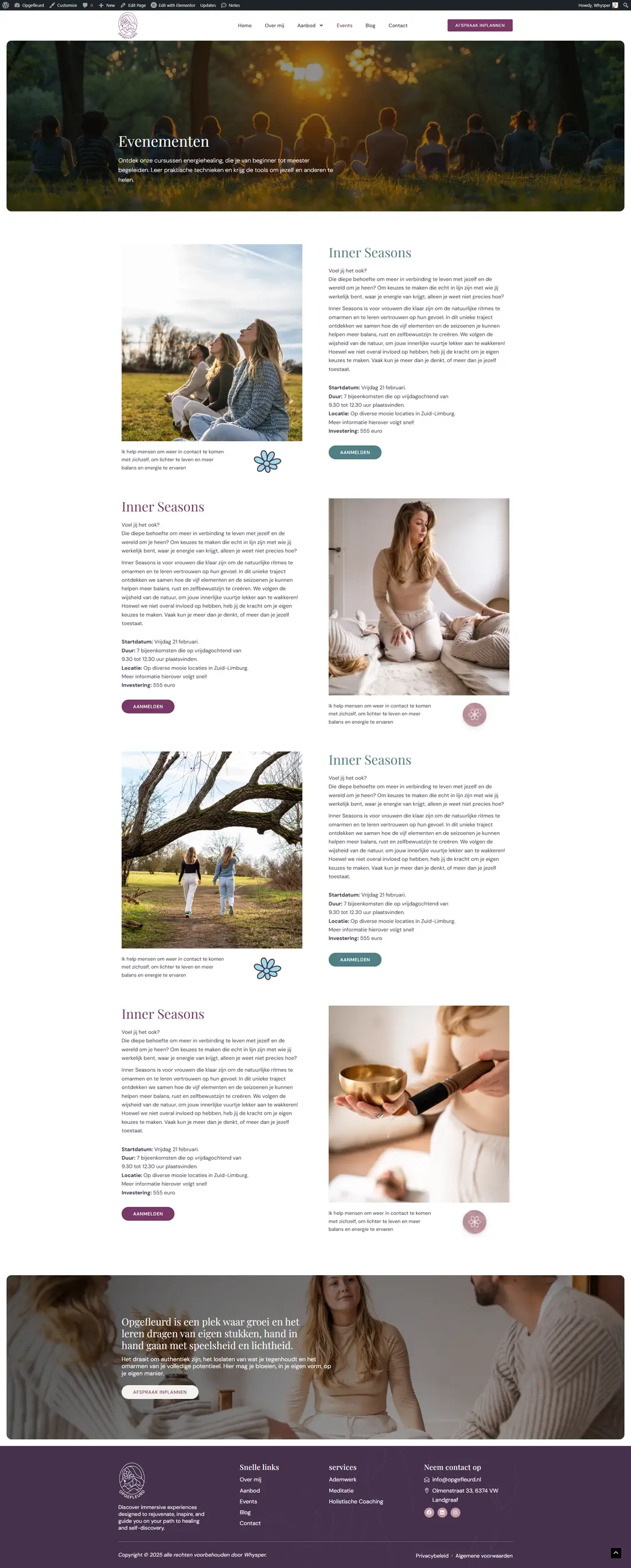 Opgefleurd Healing — Page 4 page design
