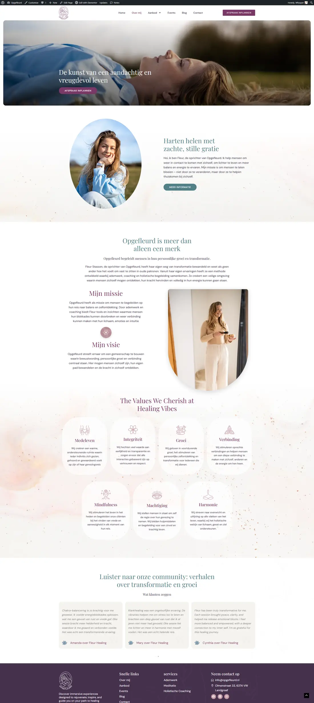 Opgefleurd Healing — Page 5 page design