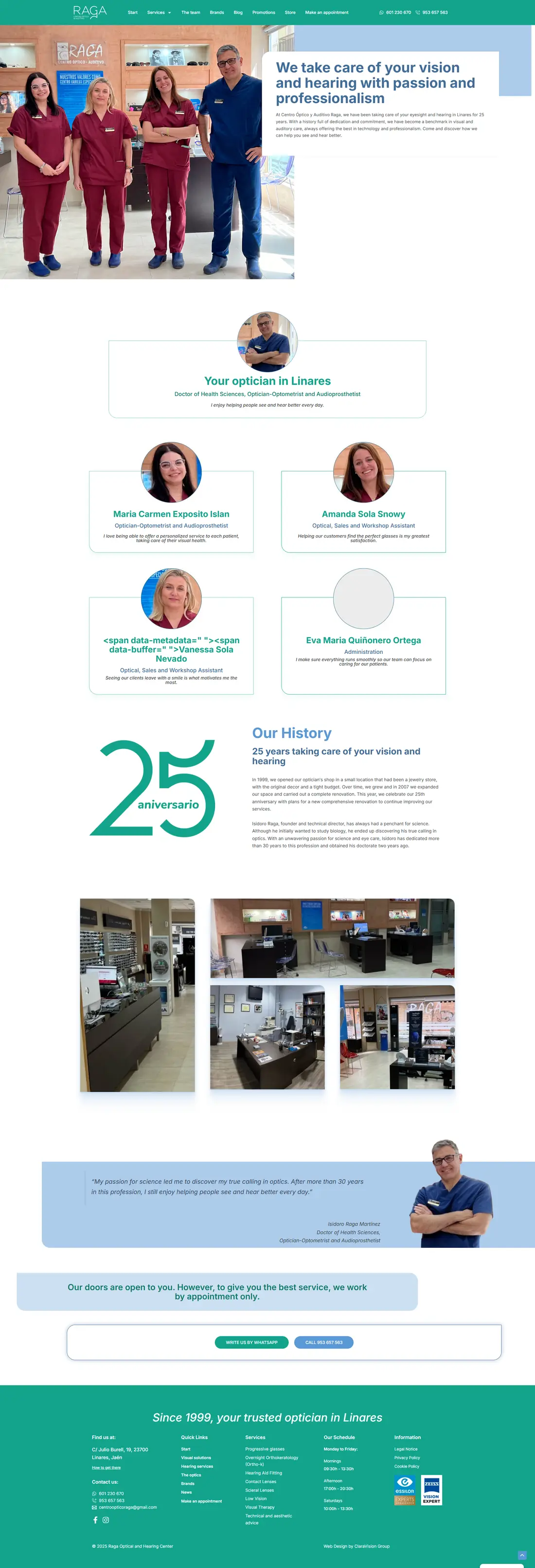 Optics in Linares — Page 2 page design