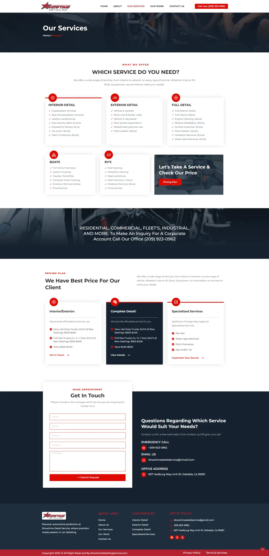 Show Time Detailing — Page 2 page design