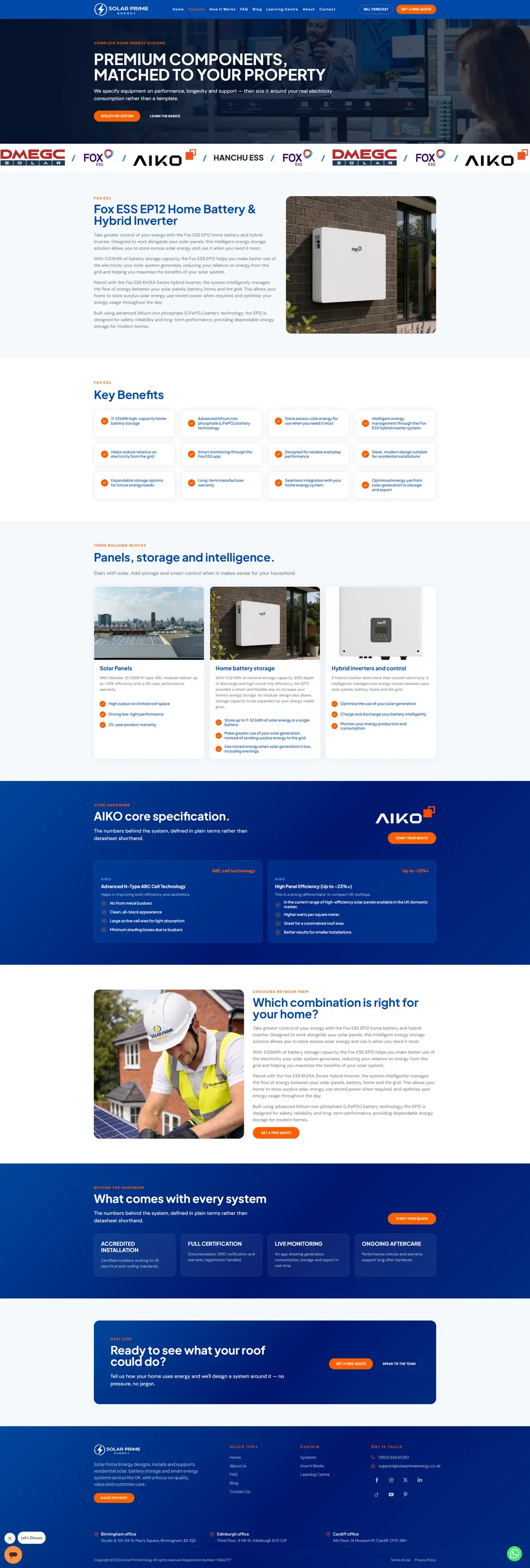 SolarPrime — Page 3 page design