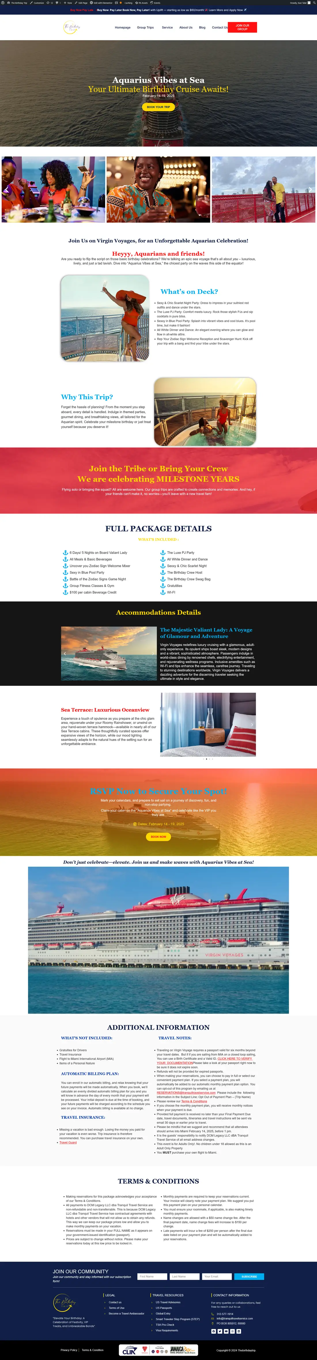 The Birthday Trip — Page 3 page design
