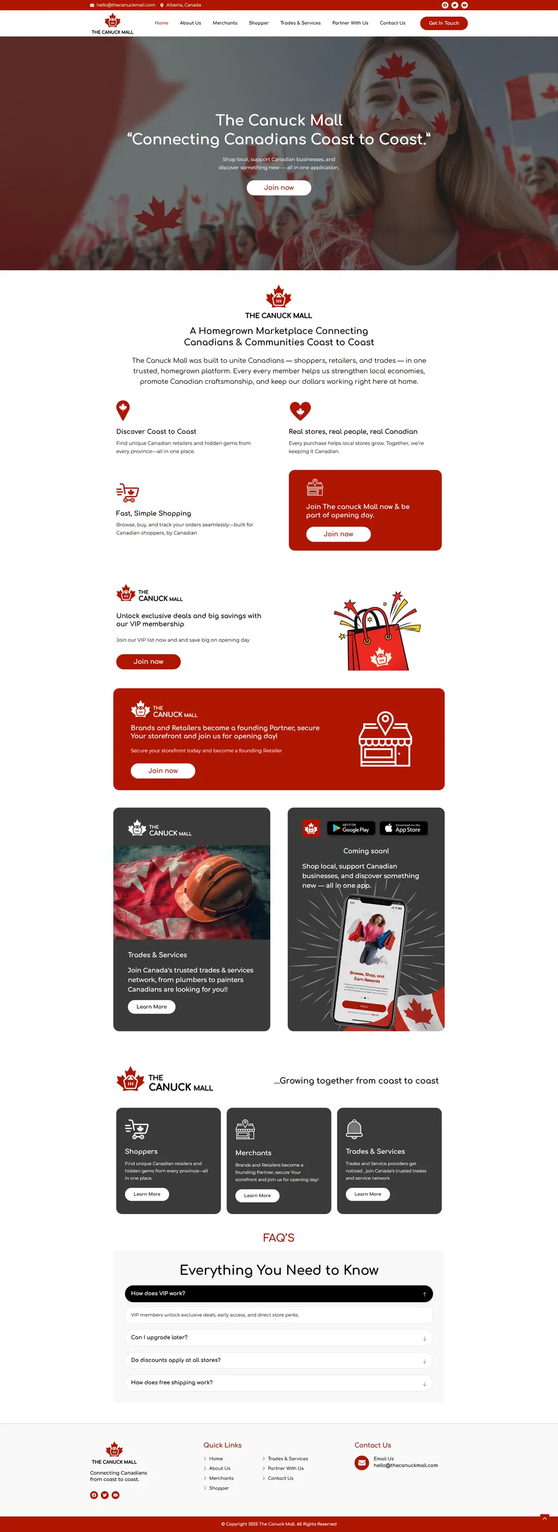 The Canuck Mall — Page 2 page design