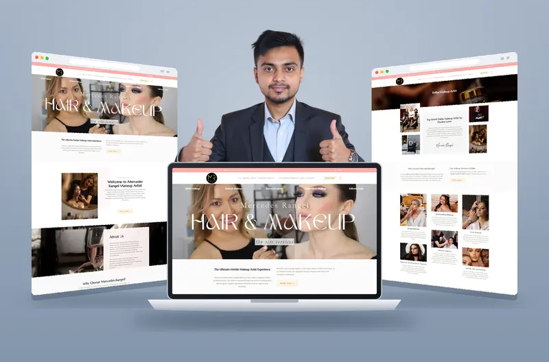 Top Beauty Pros website mockup designed by Kazi Talat