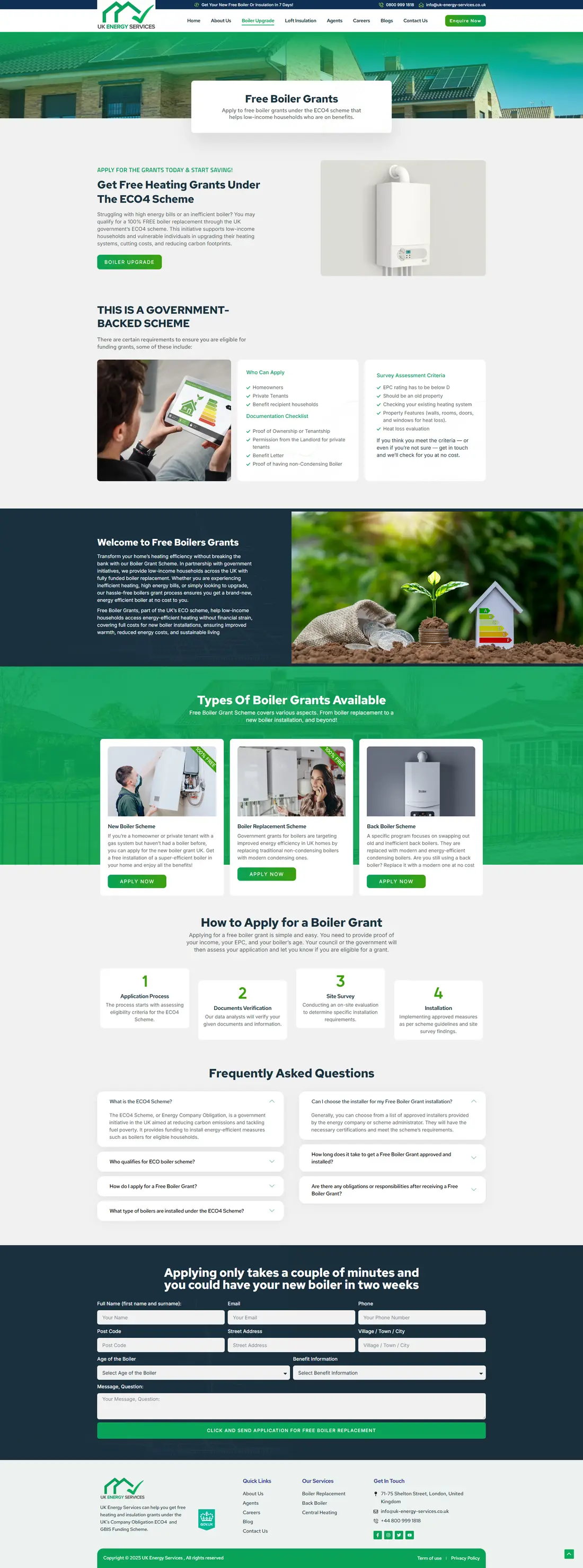 UK Energy Service — Page 2 page design