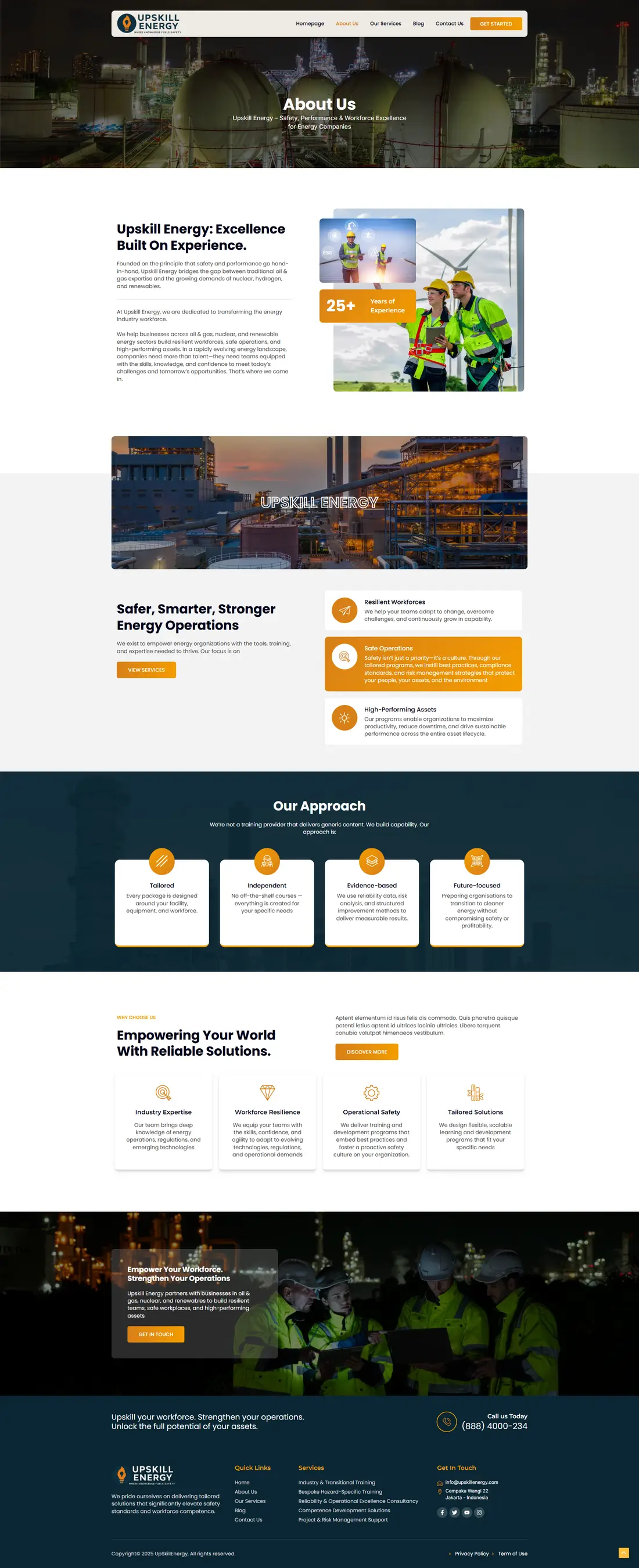 Upskill Energy — Page 4 page design