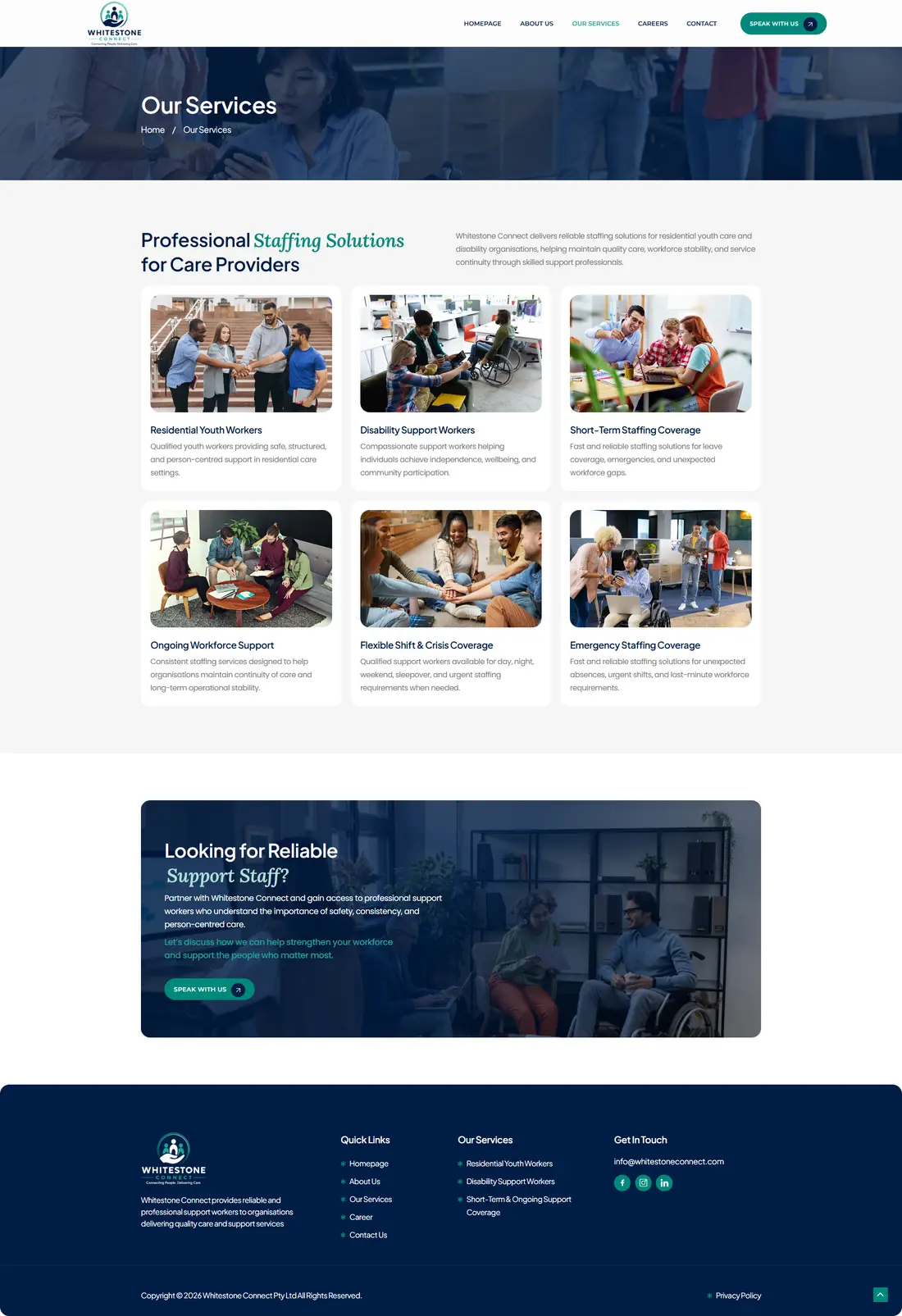 Whitestone Connect — Page 2 page design