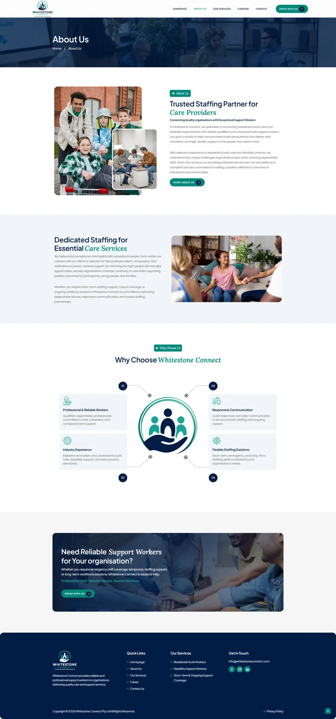 Whitestone Connect — Page 3 page design