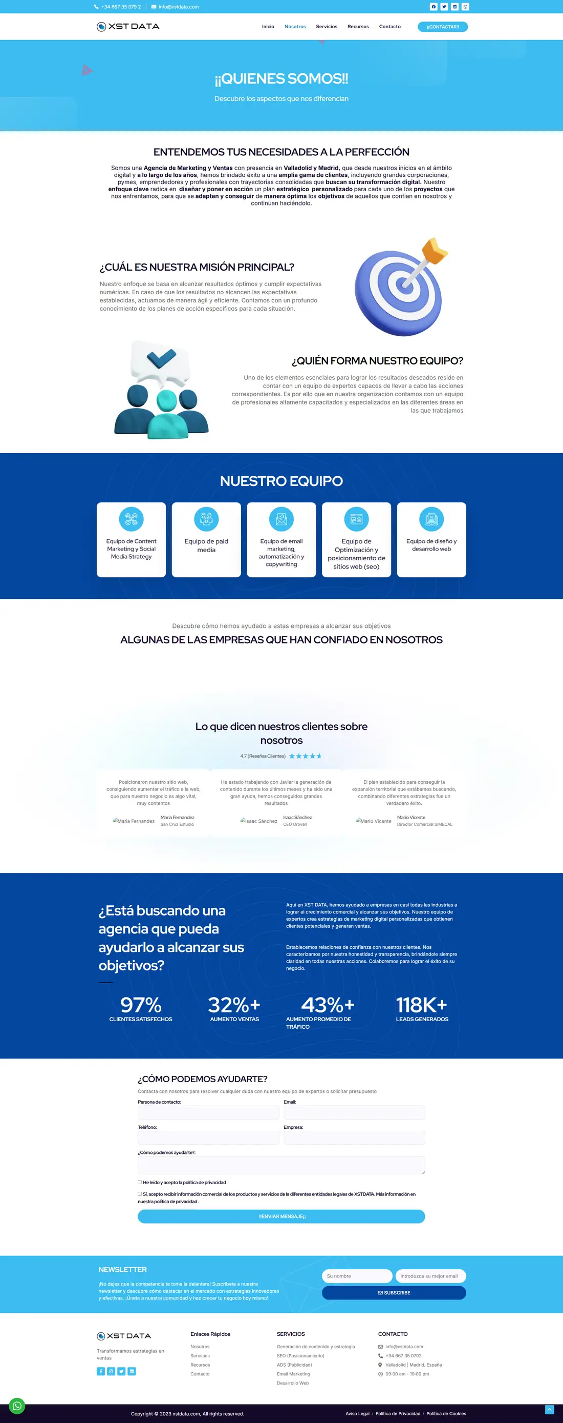 XST Data Agency — Page 3 page design